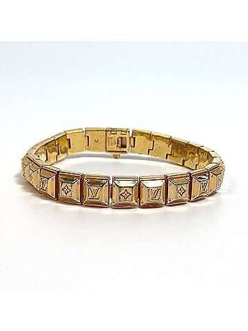 Louis Vuitton LOUIS VUITTON M64650 Nanogram Tennis Bracelet in Gold for Women (view 2)