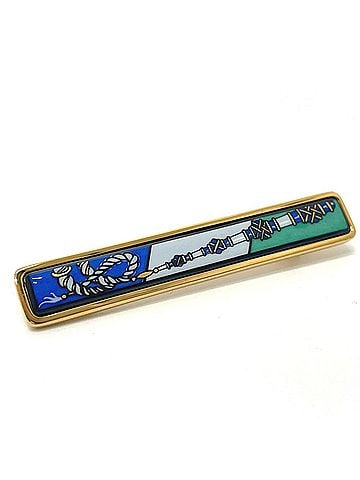 Hermès HERMES Hermes Takayaki enamel pin tuck brooch metal ladies gold (view 1)