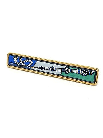 Hermès HERMES Hermes Takayaki enamel pin tuck brooch metal ladies gold (view 2)