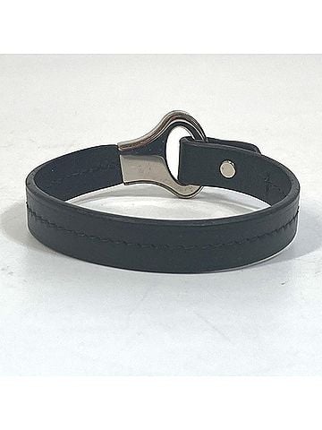 Louis Vuitton LOUIS VUITTON M6290 Archive Bangle Bracelet in Black Leather for Men (view 2)