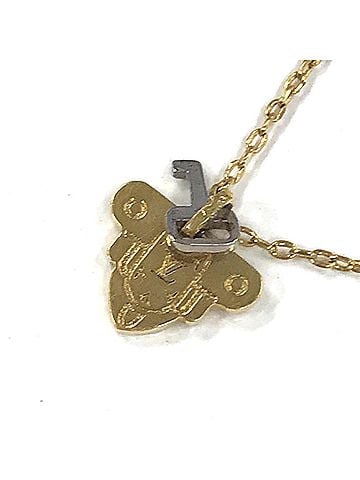 Louis Vuitton LOUIS VUITTON M62809 Rocky Key Pendant Necklace, Women's, Gold (view 2)