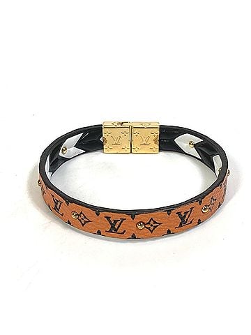Louis Vuitton LOUIS VUITTON M6774F Monogram Canvas Bracelet, LV Crafty Reversible Accessory, Women's, Brown (view 2)