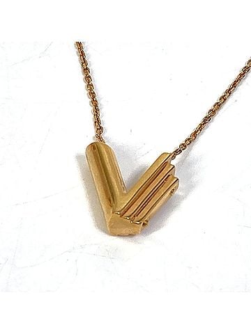Louis Vuitton LOUIS VUITTON M61077 LV&amp;ME Initial "V" Necklace GP Women's Gold (view 1)