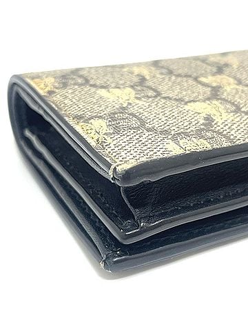 Gucci GUCCI 508057 GG BEE Compact Wallet Bi-fold Supreme Canvas Men's Beige G-230225-57 (view 2)