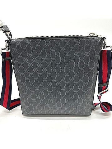 Gucci GUCCI 474137 GG Shoulder Bag Supreme Canvas Men's Black O-230509-1 (view 1)