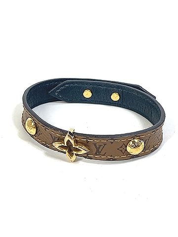Louis Vuitton LOUIS VUITTON M6597F Monogram Reverse Bracelet Blooming Canvas Women's Brown (view 1)