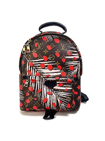 Louis Vuitton LOUIS VUITTON M41981 Monogram Palm Springs PM Jungle Dot Backpack in Canvas, Women's, Brown, Pink, and Red (view 1)