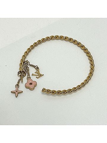 Louis Vuitton LOUIS VUITTON M65481 Creole Sweet Monogram Hoop Earrings Metal Women's Pink (view 2)