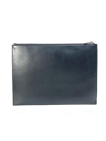 Yves Saint Laurent Yves Saint Laurent SAINT LAURENT PARIS 397295 Pouch Logo Patch Clutch Bag Leather Men's Black (view 2)
