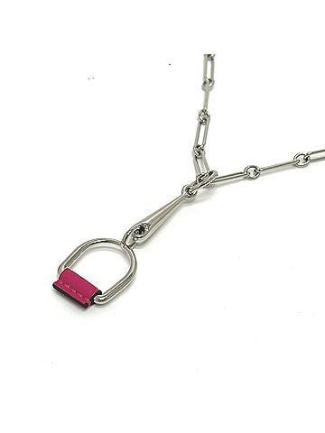 Hermès HERMES Heritage Eskettle PM Necklace Swift Women's Silver (view 1)