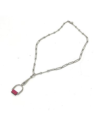 Hermès HERMES Heritage Eskettle PM Necklace Swift Women's Silver (view 2)