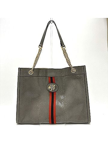Gucci GUCCI Sherry Line Raja Tiger Head Shoulder Bag, Chain Tote Women's, Gray, 537219 (view 1)