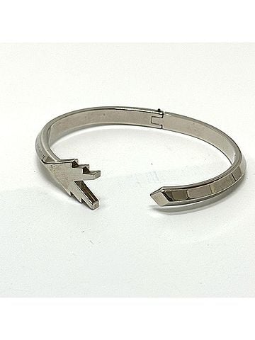 Louis Vuitton LOUIS VUITTON M00051 Bracelet Cuff VVV Accessory Bangle GP Men's Silver (view 1)