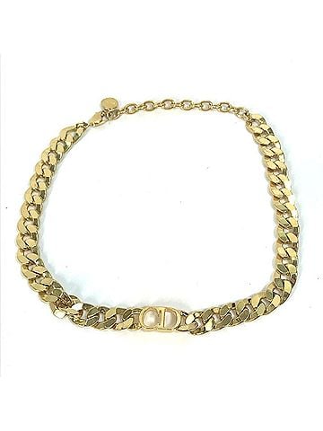 Christian Dior Christian Dior Danseuse Etoile Choker Chain Necklace Metal Men's Gold (view 1)