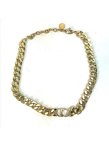 Christian Dior Christian Dior Danseuse Etoile Choker Chain Necklace Metal Men's Gold (view 2)