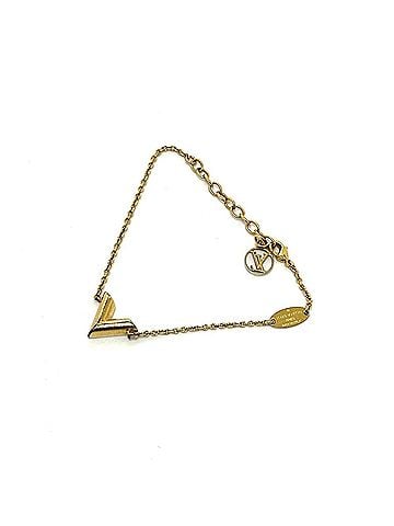 Louis Vuitton LOUIS VUITTON M61084 Braless Essential V Chain Bracelet, Metal, Women's, Gold (view 2)