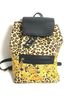 Versace Black Yellow VERSACE Leopard Backpack Leather Women's Yellow One size - photo 1