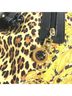 Versace Black Yellow VERSACE Leopard Backpack Leather Women's Yellow One size - photo 7