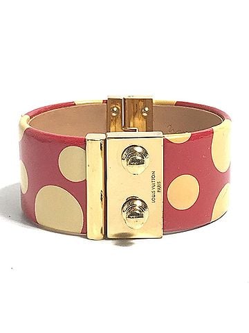 Louis Vuitton LOUIS VUITTON Yayoi Kusama Collaboration Dot Bangle Bracelet Enamel Women's Red (view 1)