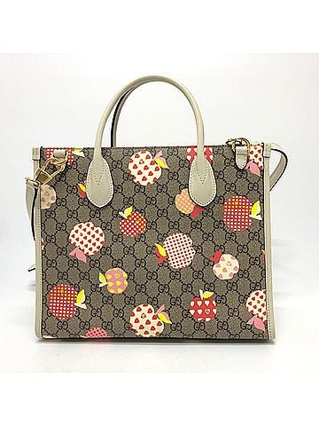Gucci GUCCI 659983 GG Repomme 2-Way Handbag in Supreme Canvas, Beige (view 2)