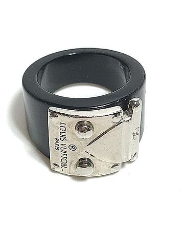 Louis Vuitton LOUIS VUITTON Louis Vuitton Berglockme Accessory Ring, Plastic, Women's, Black (view 1)