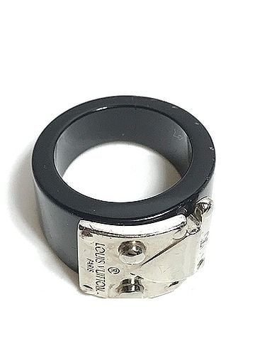 Louis Vuitton LOUIS VUITTON Louis Vuitton Berglockme Accessory Ring, Plastic, Women's, Black (view 2)