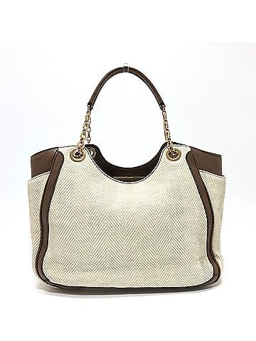 Salvatore Ferragamo Salvatore Ferragamo Gancini shoulder tote bag in beige canvas and leather for men (view 2)