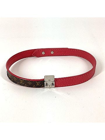 Louis Vuitton LOUIS VUITTON M6040F Monogram Lockit Bracelet, Double Canvas, Women's, Brown (view 1)