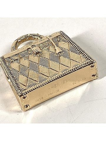 Hermès HERMES Hermes Pendant Necklace Curiosity Curiosite Permabrass Charm Metal Women's Gold E-240221-12 (view 1)