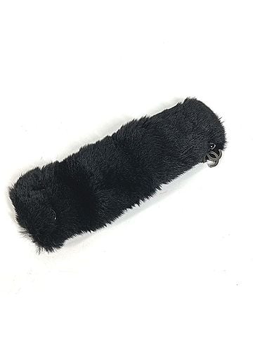 Chanel CHANEL Chanel Bracelet Fur CC Coco Mark Bangle Women's Black (view 1)