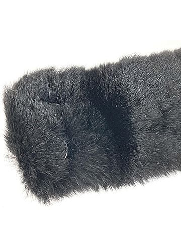 Chanel CHANEL Chanel Bracelet Fur CC Coco Mark Bangle Women's Black (view 2)