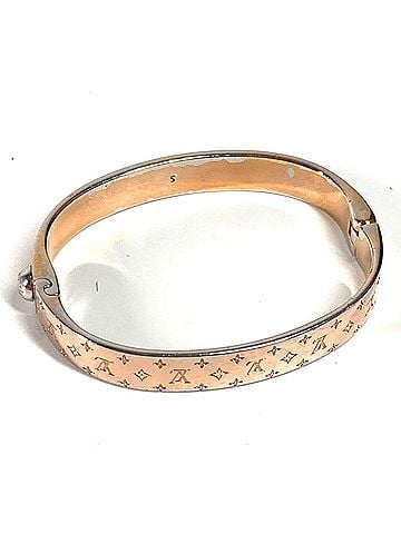 Louis Vuitton LOUIS VUITTON M00253 Monogram Cuff Nanogram Bangle Bracelet in Metal, Women's, Pink (view 2)