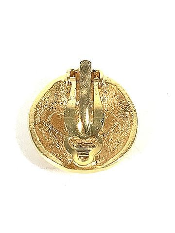 Chanel CHANEL CC Coco Mark Round Earrings Metal Women's Gold L-240530-5 (view 2)