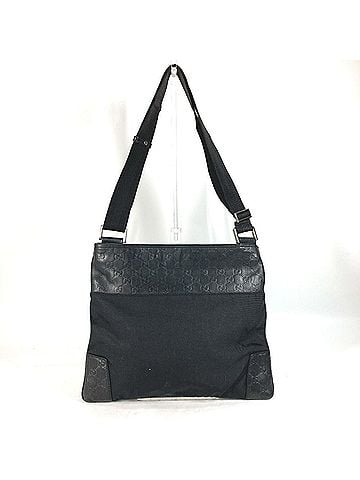 Gucci GUCCI 161822 Guccissima GG Tote Bag Pochette Shoulder Leather Nylon Men's Black KS-240517-20 (view 1)
