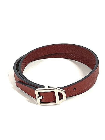 Hermès HERMES Paddock Double Tour Bracelet, Women's Leather Brown (view 1)