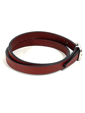 Hermès HERMES Paddock Double Tour Bracelet, Women's Leather Brown (view 2)