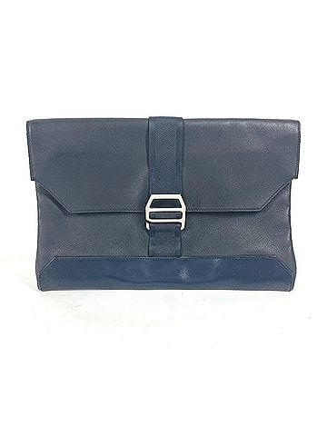 Hermès HERMES City Slide Pouch/Clutch Bag in Navy Leather for Men (view 1)