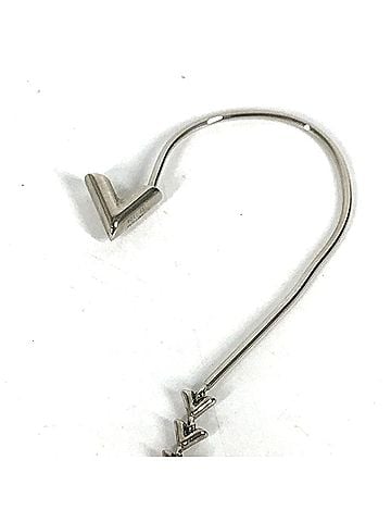 Louis Vuitton LOUIS VUITTON MP1536 Petit Essentiel V Earrings, Rhinestone and Metal, Silver, for Women (view 2)