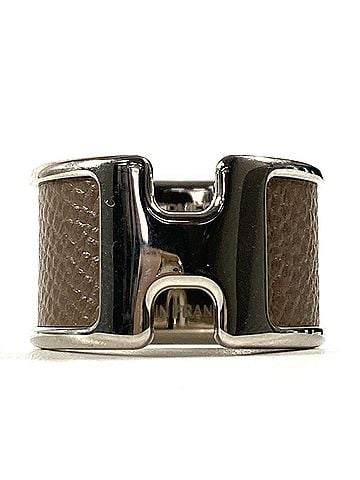 Hermès HERMES Olympe Women's Ring, Leather, Etoupe, Gray (view 1)