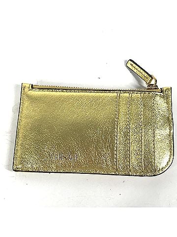 Versace VERSACE Versace Visetos V Fragment Case Wallet Coin Purse Wallet/Coin Leather Women's Gold G-240625-22 (view 1)