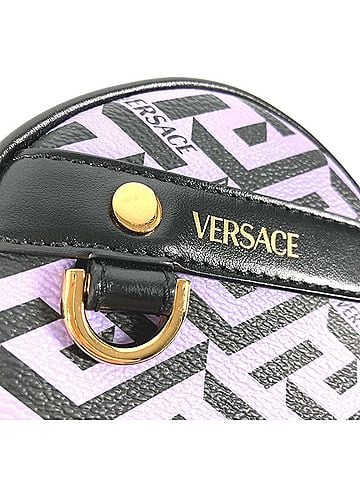 Versace VERSACE Versace La Greca Round Multi Pouch Leather Women's Purple G-240625-25 (view 2)