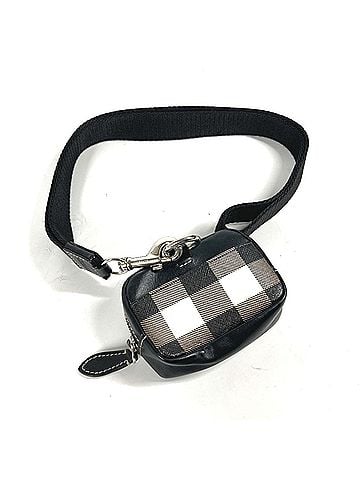 Burberry BURBERRY Coin Purse Wallet Checked Pouch with Strap Wallet/Coin Case Leather Women's Black (view 2)