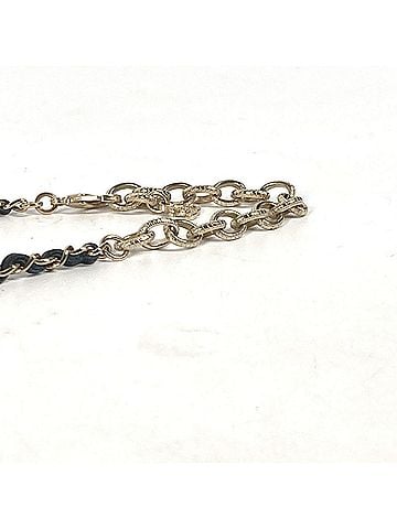 Chanel CHANEL Chanel AB9152 A22 CC Coco Mark Rhinestone Choker Chain Necklace Metal Women's Black Similar G-240625-37 (view 1)