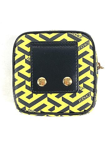 Versace VERSACE Versace La Greca Sku Multi Pouch Leather Women's Yellow G-240625-27 (view 1)