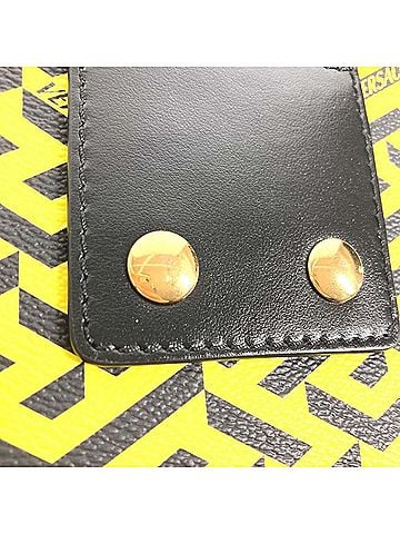 Versace VERSACE Versace La Greca Sku Multi Pouch Leather Women's Yellow G-240625-27 (view 2)