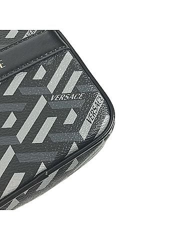 Versace VERSACE Versace La Greca Square Multi Pouch Leather Women's Grey G-240625-24 (view 2)