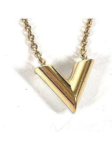 Louis Vuitton LOUIS VUITTON M69618 Chain Essential V Pearl Accessory Necklace Metal Women's Gold (view 1)