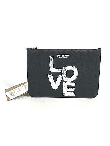 Burberry BURBERRY 8037549 LOVE Wallet/Coin Case Clutch Bag Pouch Canvas Women's Black (view 1)
