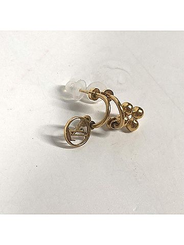 Louis Vuitton LOUIS VUITTON M64859 Monogram Flower Earrings Blooming Metal Women's Gold (view 2)