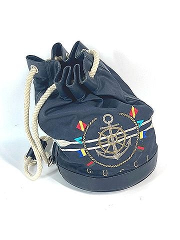 Gucci GUCCI 1.112 Marine Shoulder Bag Leather Coated Canvas Women's Navy (view 1)